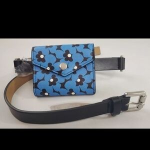 New MICHAEL KORS women leather belt bag S/M black blue